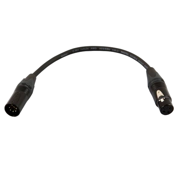 DMX 3p Female - 5p Male Adapter